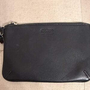 Coach Elegant Black Leather Wristlet